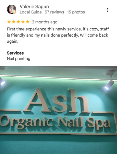 Valerie Sagun, 5 stars on Google: First time experience this newly service, it's cozy, staff is friendly